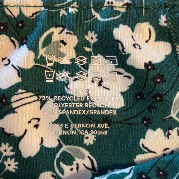Reformation EcoMove Green Floral Leggings - Picture 5 of 6